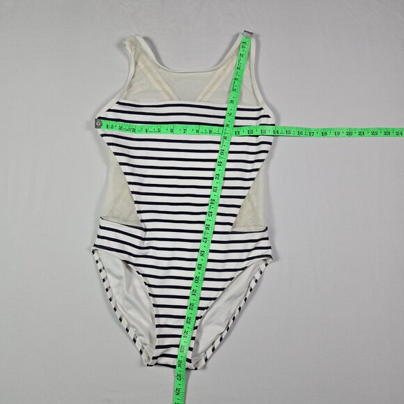 Vince Camuto Striped Mesh One Piece‎ Swimsuit Resort Ready Size 12 - Picture 7 of 8